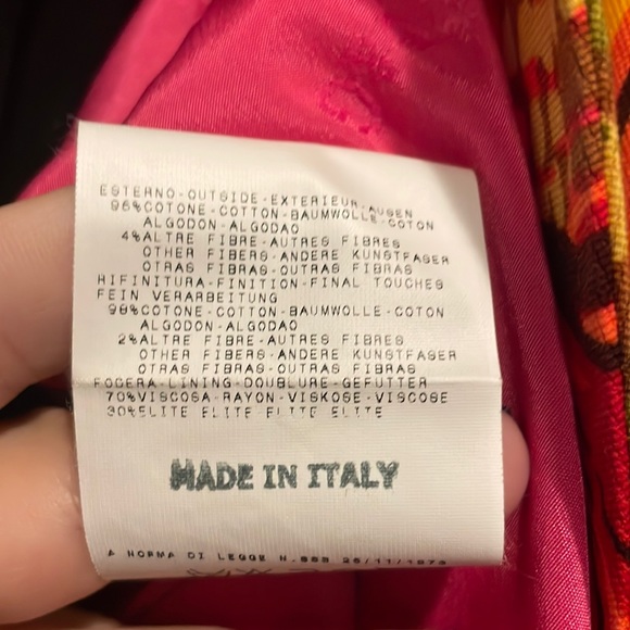 Dolce & Gabbana D&G Vintage Neon Orange and Pink Floral Blazer Summer Spring - Picture 11 of 16